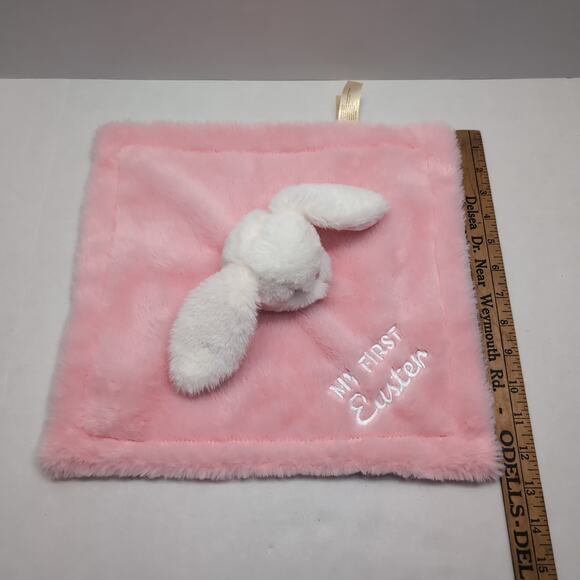 MTY International My First Easter Lovey Rattle Security Blanket Baby Plush Pink - Picture 8 of 8